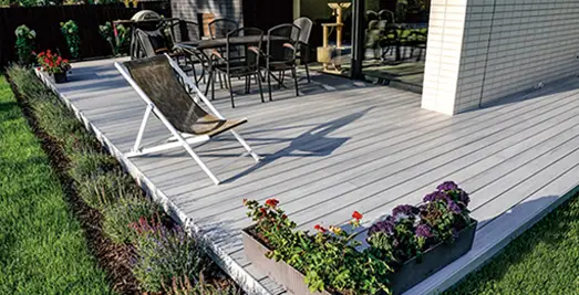 WPC DECKING co-extrusion G3-ELM WHITE Application