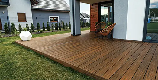 WPC DECKING co-extrusion S12-OFF WHITE Application