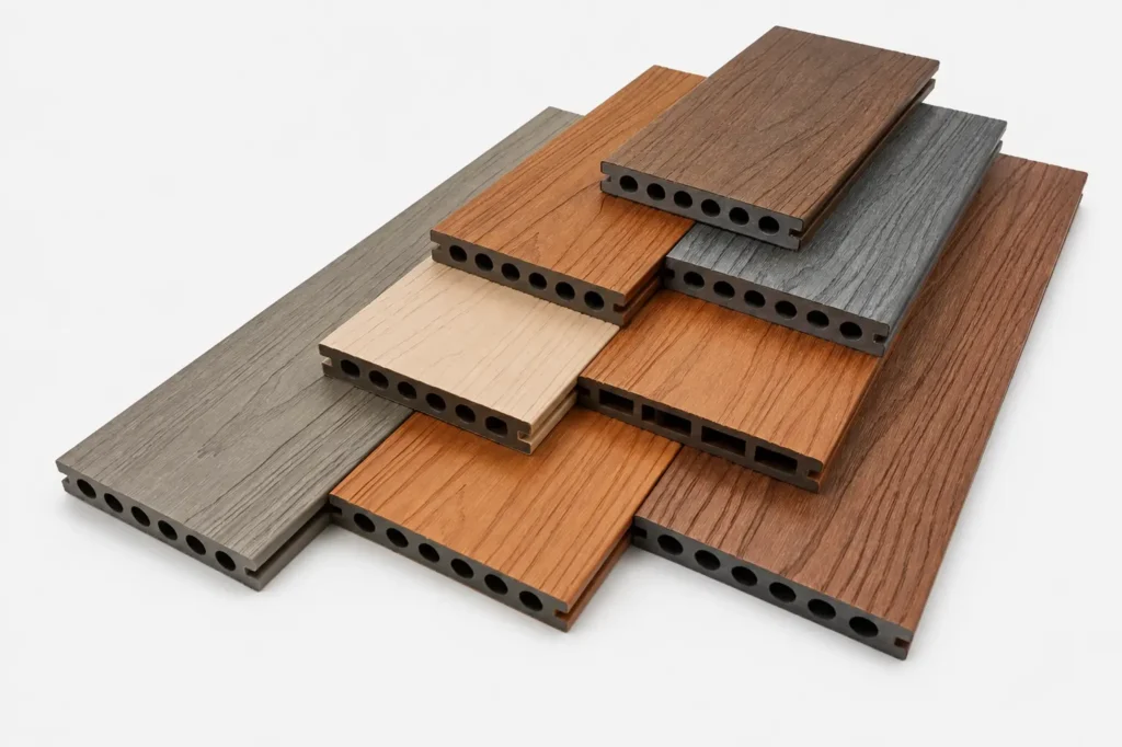 Factory direct supplying WPC with a wide range of custom colors and wood grain finishes to fit local market trends for diverse commercial projects.