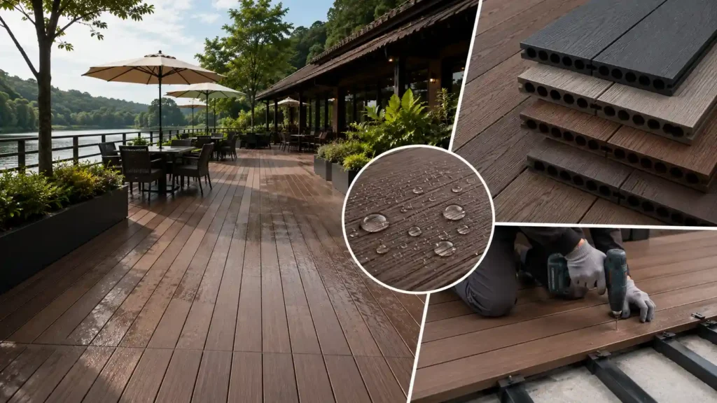 wpc decking for commercial projects & wholesale designed for large scale outdoor projects