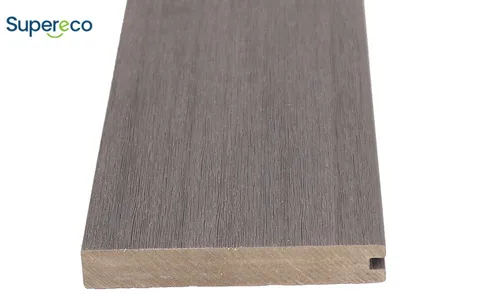Solid capped composite decking profile with full board construction