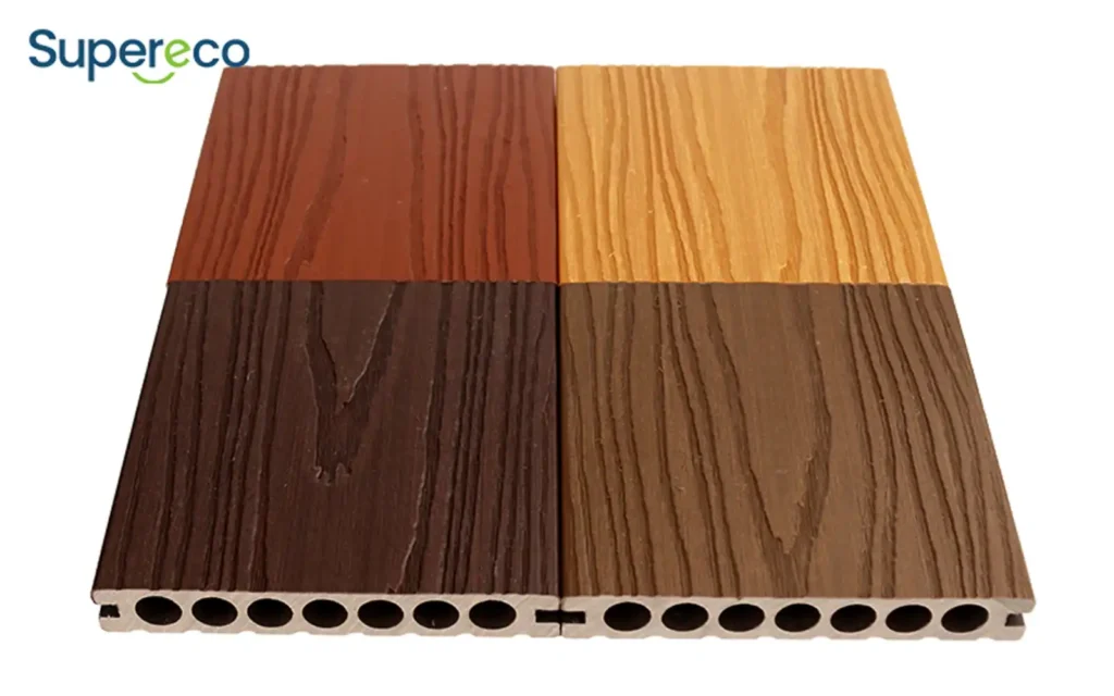 Composite decking color options from Supereco
