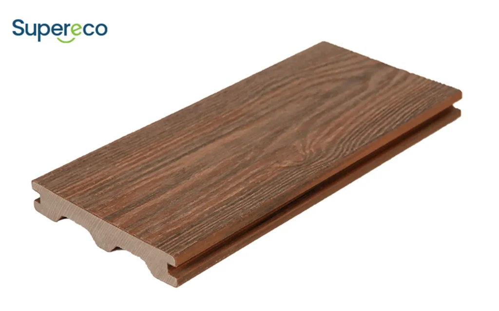 Wholesale M-shape profile WPC composite decking board with wood grain surface