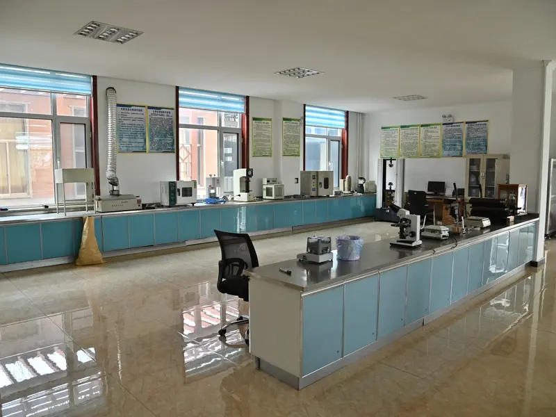 Supereco WPC decking factory laboratory with testing equipment and workstations
