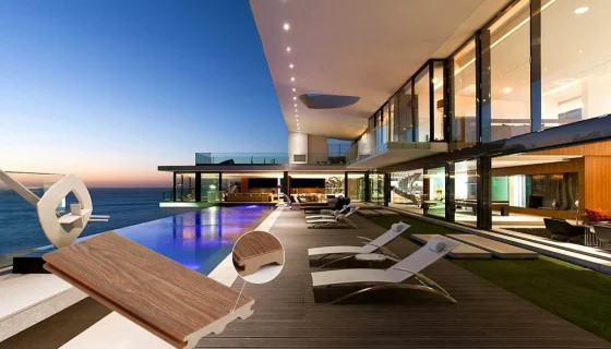 Premium capped composite decking manufactured for bulk commercial and wholesale orders.